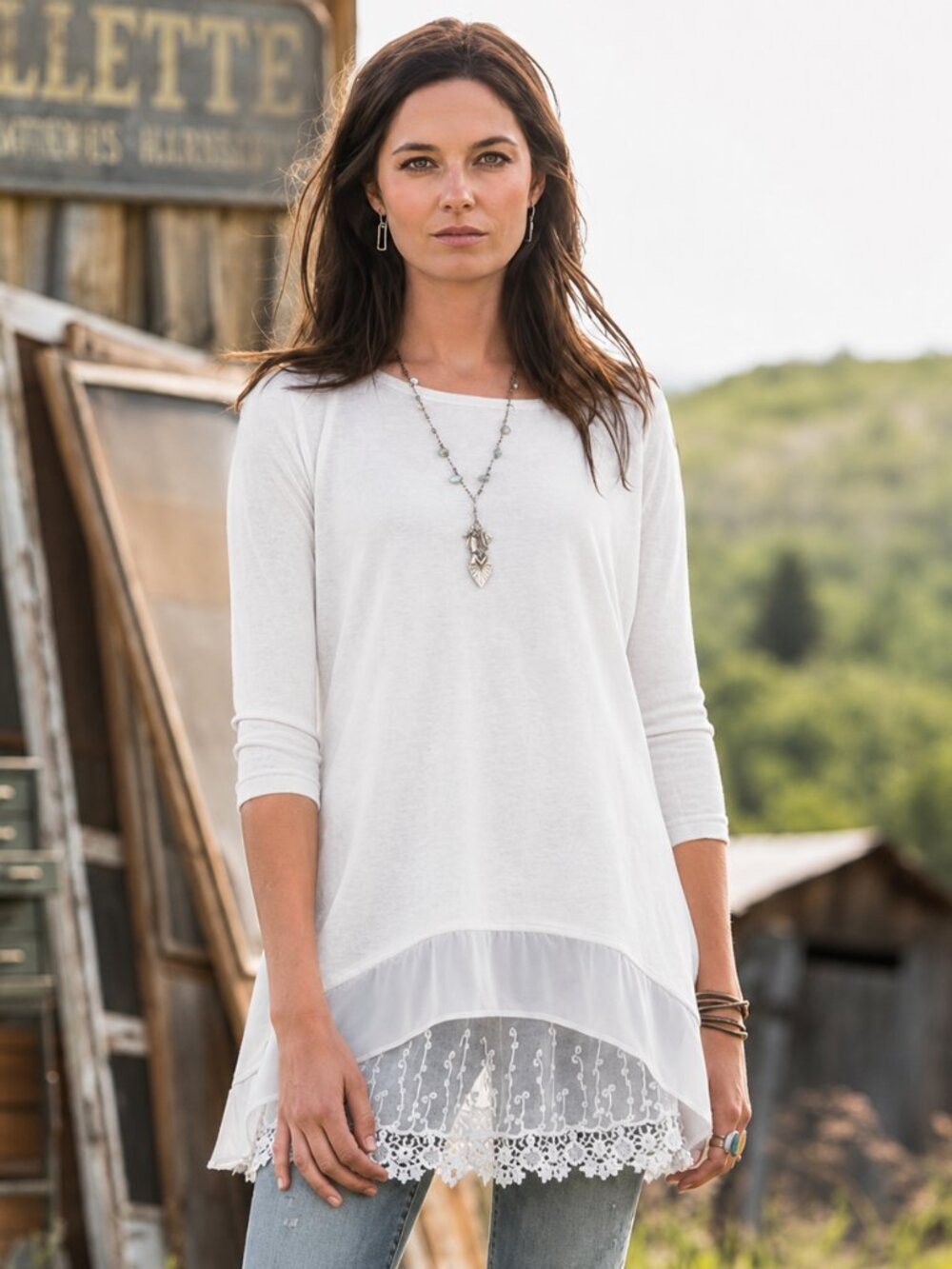 SUNDANCE: Two Piece Camisole Layering Tunic